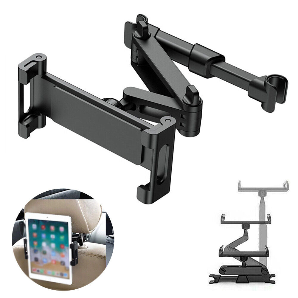 Extendable Car Back Seat Headrest Long Mount Universal Holder iPad Tablet Rotate