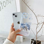 Mountain Soft TPU Mobile Phone Case Camera Cover for iPhone 13 12 11 pro max XR X
