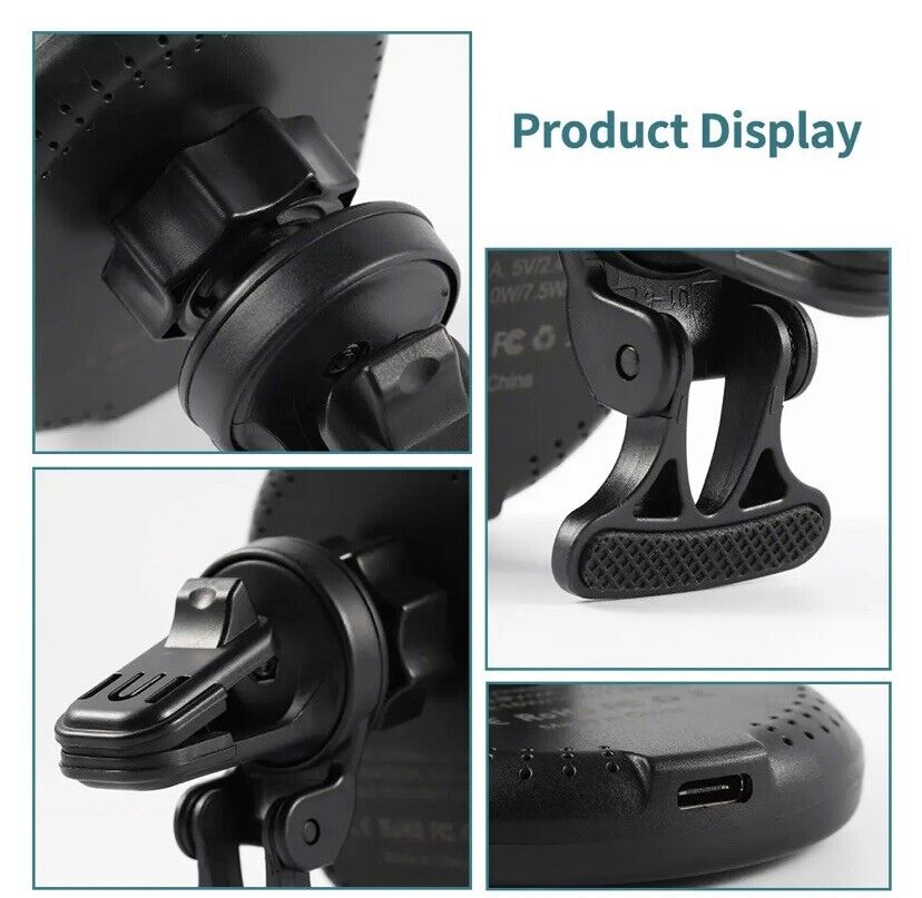 Magnetic Car Charger Mount 15W MagSafe Fast Wireless Charging for Apple iPhone - Mobile Accessories Shop B-SPIN