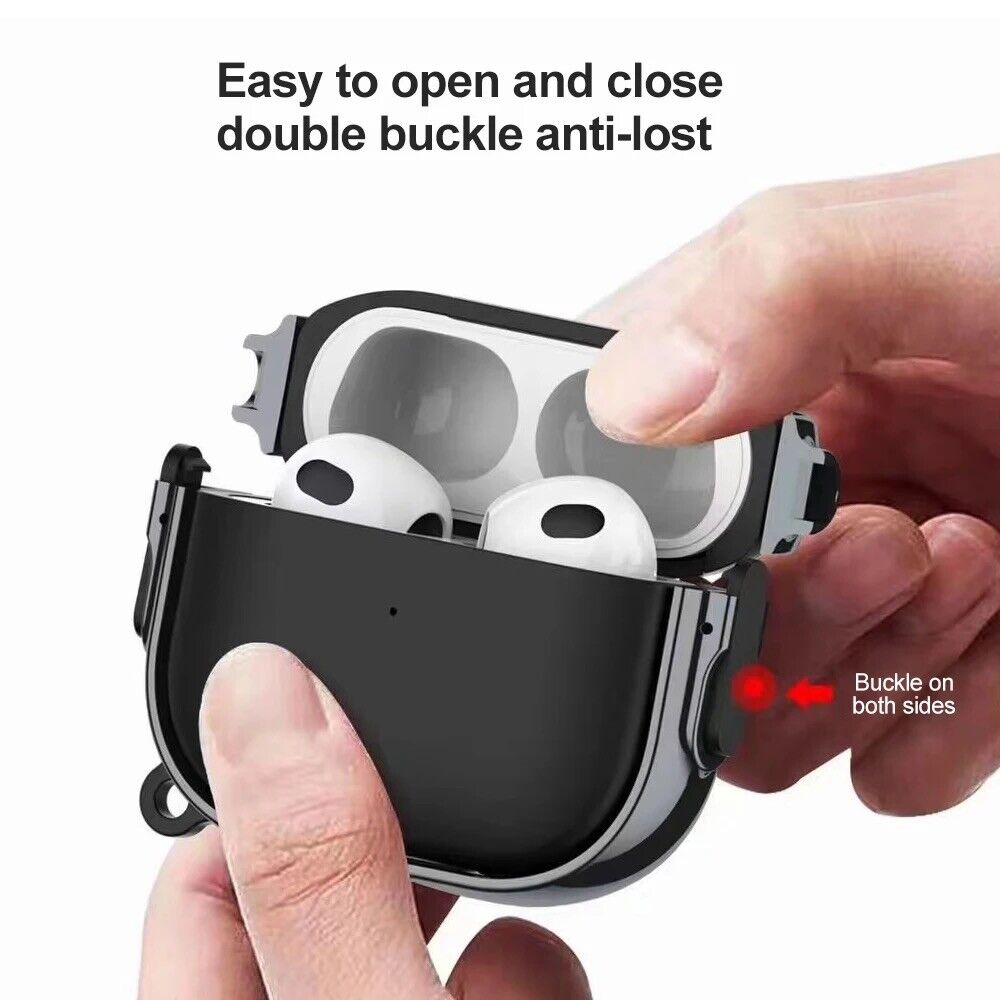 Shockproof Hard Silicone Cover Heavy Duty Armor for Apple Airpods 2 3 Pro Case - Mobile Accessories Shop B-SPIN