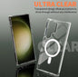 For MagSafe Samsung S24 S23 S22 Ultra Plus Case Clear Shockproof Magnetic Cover