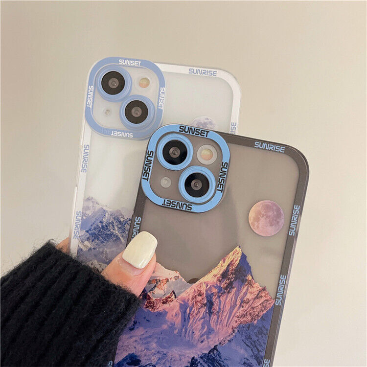 Mountain Soft TPU Mobile Phone Case Camera Cover for iPhone 13 12 11 pro max XR X