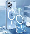 Magsafe Plating Magnetic Slim Cover For iPhone 17 16 15 14 Pro Max 13 12 11 Case Clear