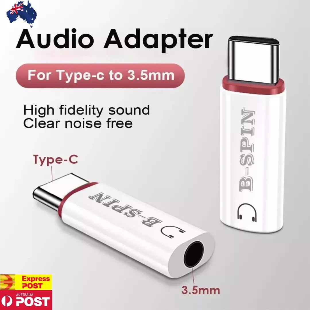 USB Type C to 3.5mm Jack Headphone Audio Aux Stereo Adapter For iPhone 17 16 15