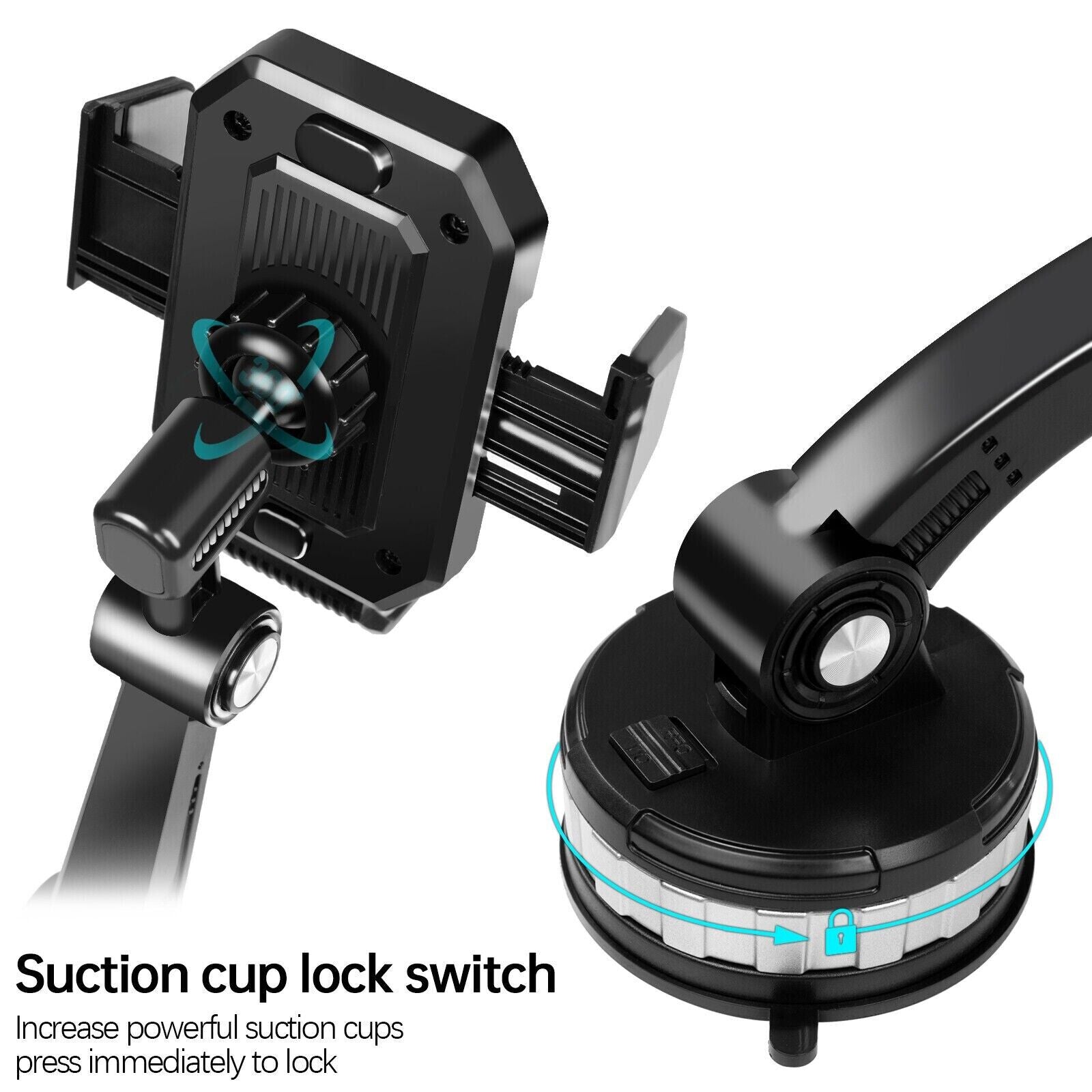 Universal Car Phone Holder Suction Cup Dashboard Phone Holder, Windscreen Phone Holder for IPhone 15 14 13 12 Samsung and Trucks