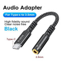 USB C To AUX 3.5mm Audio Headphone Jack Adapter AUX Cable For iPhone 17 16 Samsung
