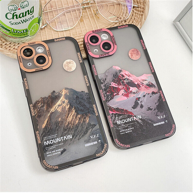 Mountain Soft TPU Mobile Phone Case Camera Cover for iPhone 13 12 11 pro max XR X