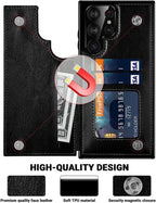 For Samsung S20 FE S21 S22 S23 Ultra Leather Stand Flip Wallet Case Magnet Cover - Mobile Accessories Shop B-SPIN