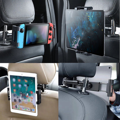 Extendable Car Back Seat Headrest Long Mount Universal Holder iPad Tablet Rotate