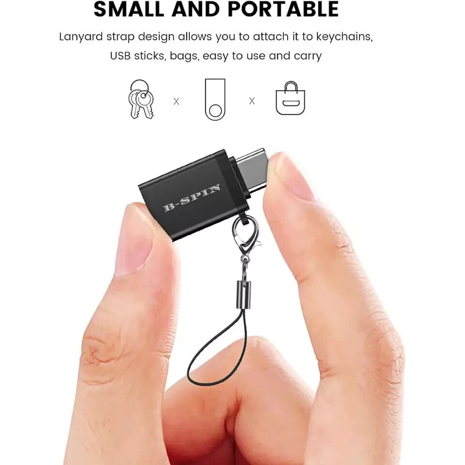 USB-C OTG Data Adapter USB 3.2 Type C Male to USB 3.2 A Female Cable Converter