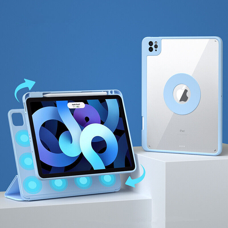 Smart Stand Case For iPad 5 6 7 8 9 10th Gen Pro Air 360  Rotatable Detachable Cover