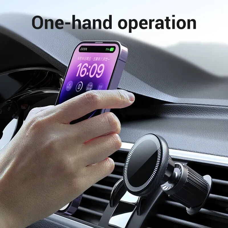 Magsafe Magnetic Vent grip Lock Car Phone holder For mobile 360 rotate Universal