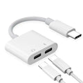 USB-C to 3.5mm Audio Port Type-C Splitter 2-in-1 Adapter PD3.0 Fast Charging AU