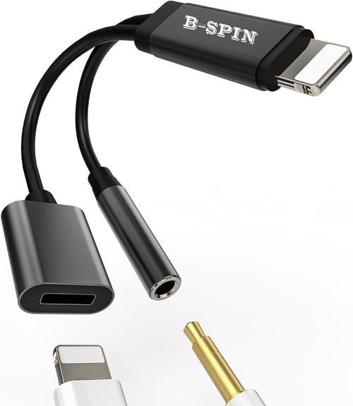 Charger Earphone Adapter 2 in 1 Converter Audio Cable 8 pin to 3.5 mm for iphone