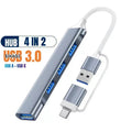 USB C HUB 3.0 Type C 4-Port Multi-Splitter OTG Adapter For Laptop Mac PC Android