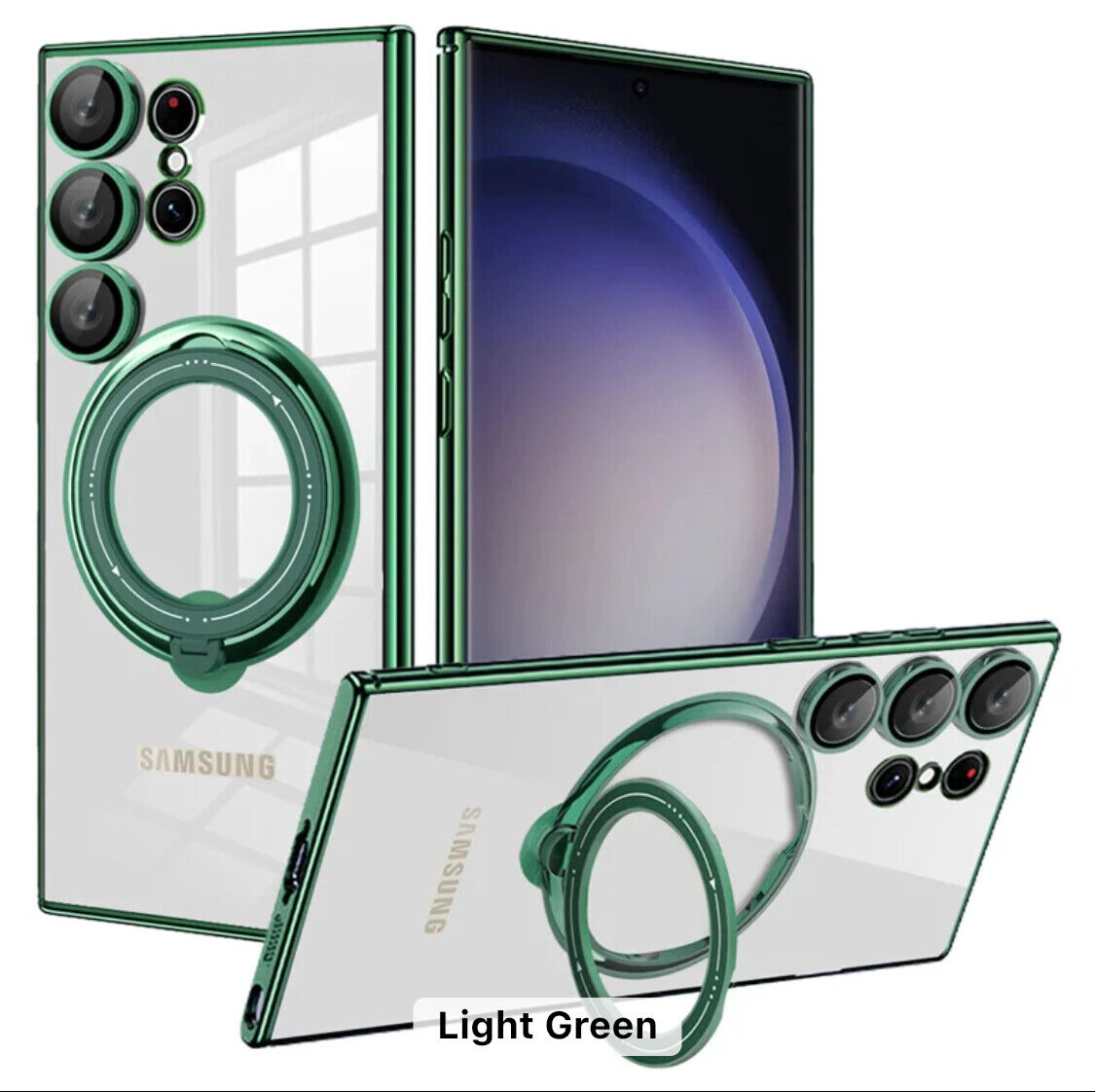 For MagSafe Samsung Galaxy S25 S24 S23 S22 Plus Ultra 5G Mobile Stand Ring Case Cover