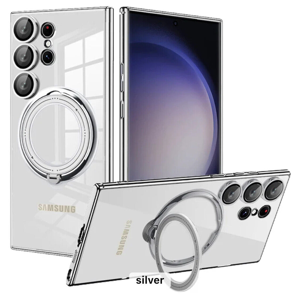 For MagSafe Samsung Galaxy S25 S24 S23 S22 Plus Ultra 5G Mobile Stand Ring Case Cover