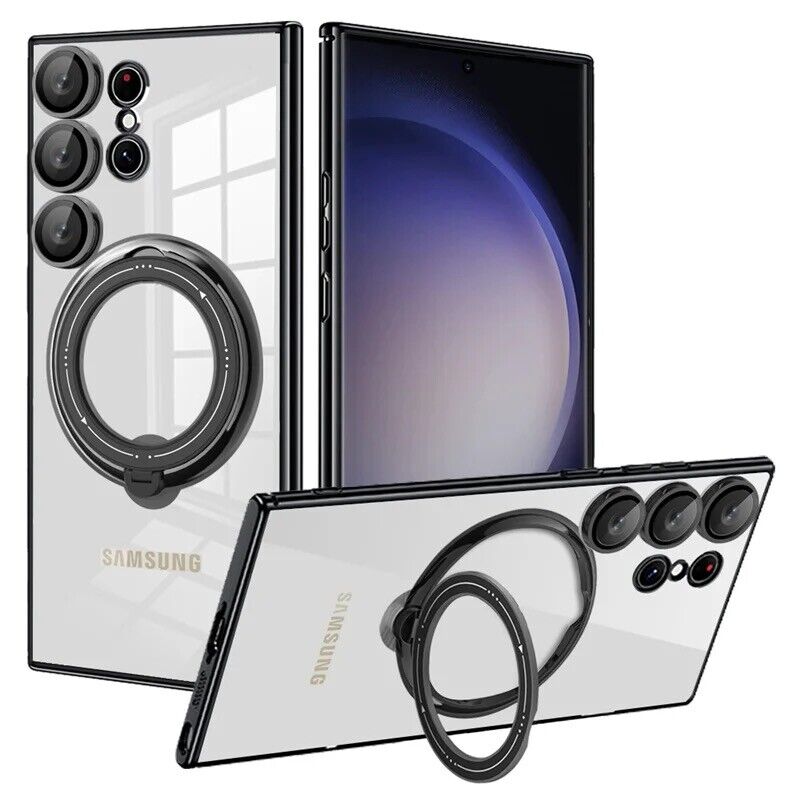 For MagSafe Samsung Galaxy S25 S24 S23 S22 Plus Ultra 5G Mobile Stand Ring Case Cover