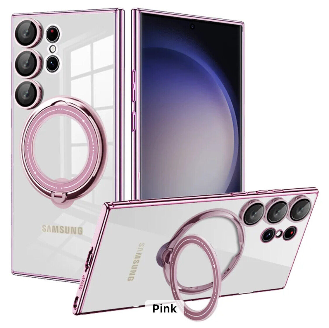 For MagSafe Samsung Galaxy S25 S24 S23 S22 Plus Ultra 5G Mobile Stand Ring Case Cover