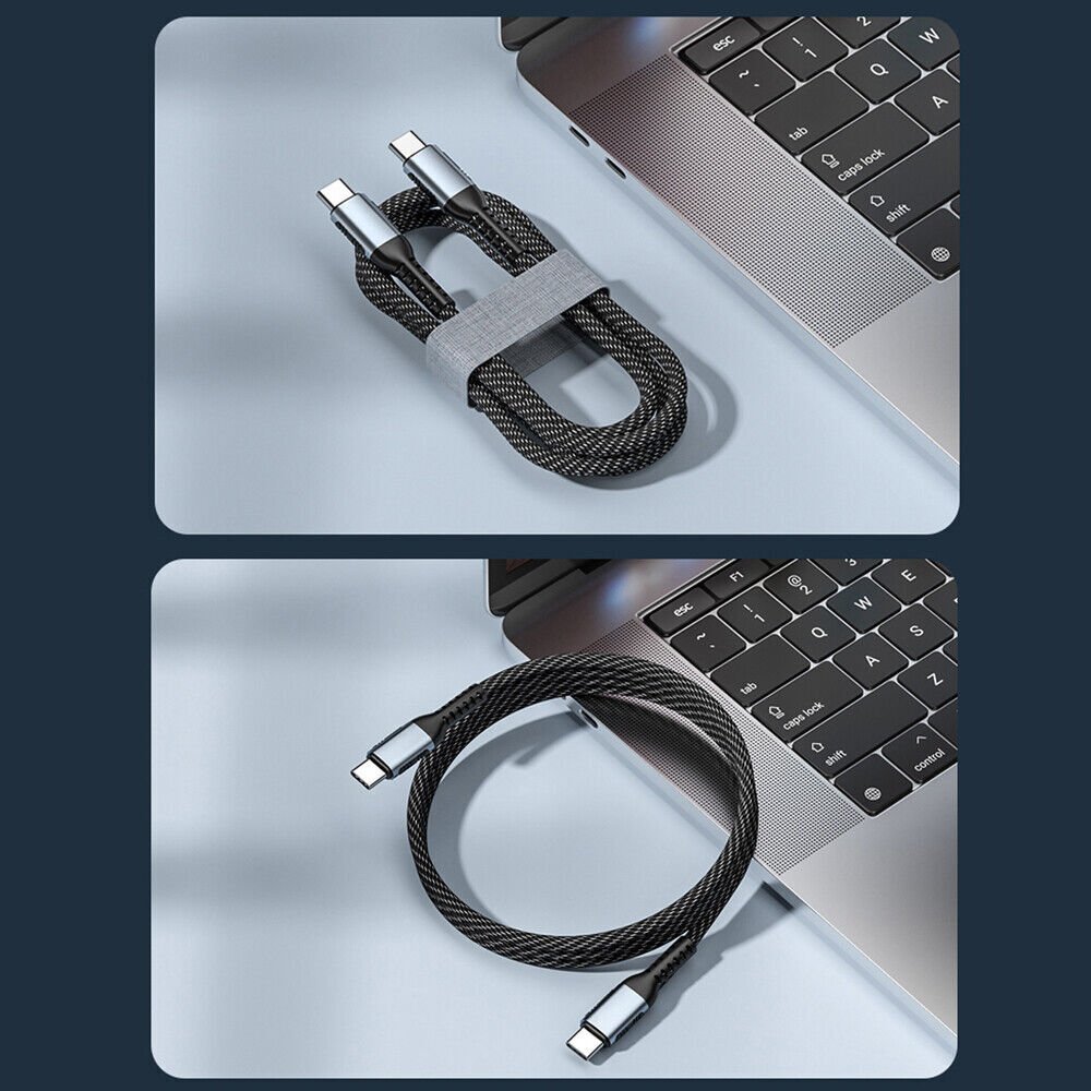 100W PD 5A type C to Type C Charger Cable PD Fast Charge Lead For Samsung Huawei - Mobile Accessories Shop B-SPIN