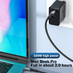 100W PD 5A type C to Type C Charger Cable PD Fast Charge Lead For Samsung Huawei - Mobile Accessories Shop B-SPIN