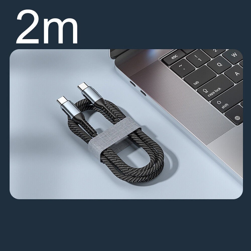 100W PD 5A type C to Type C Charger Cable PD Fast Charge Lead For Samsung Huawei - Mobile Accessories Shop B-SPIN