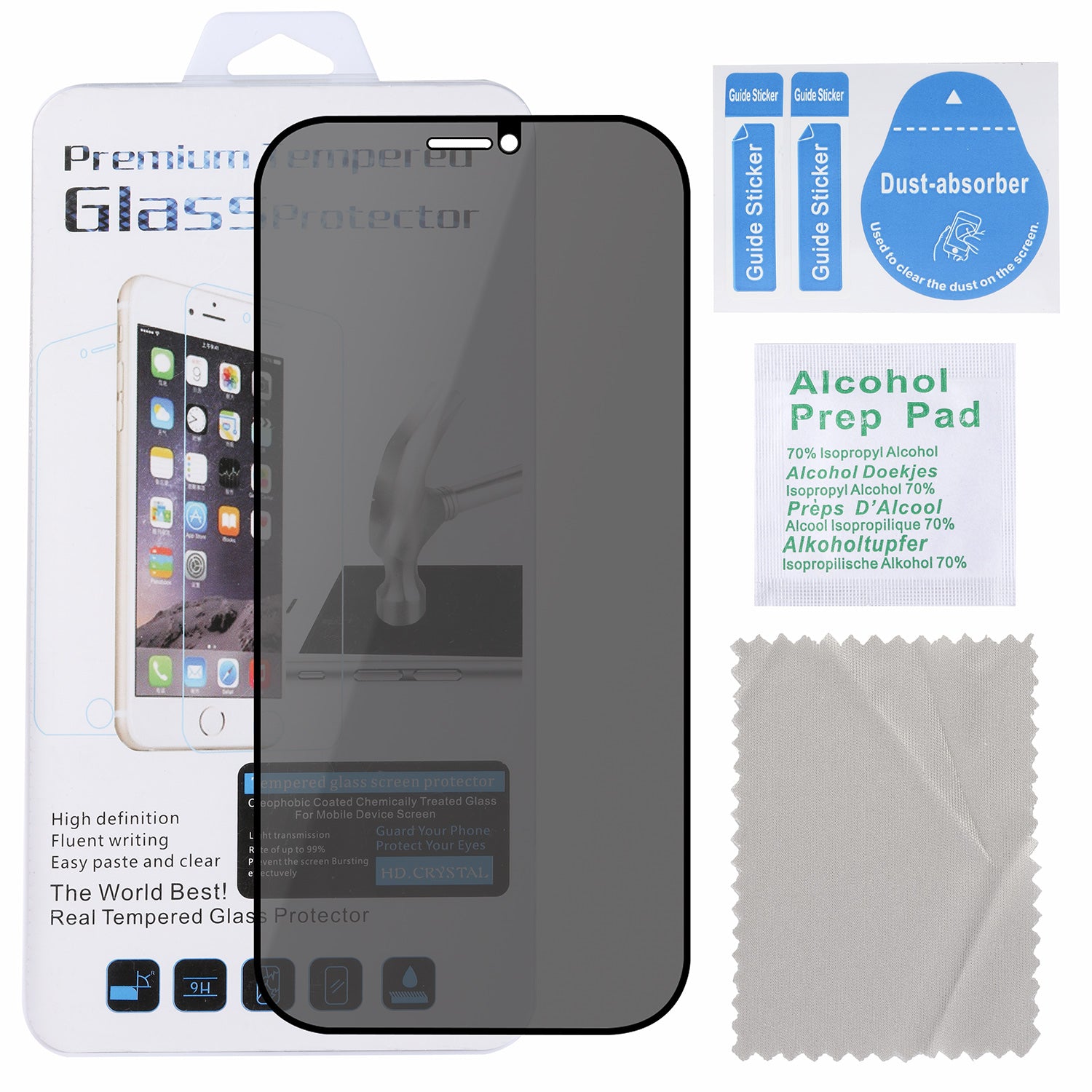 Privacy 9H Tempered Glass Full Screen Protector For iPhone 14 13 12 11 Pro Max XR X B-SPIN PTY LTD