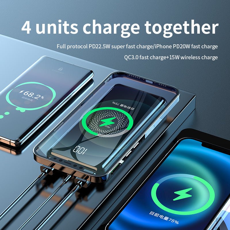 2 in 1 Fast charger Duo Wireless Power Bank and Charging Dock for phone Earpod B-SPIN PTY LTD