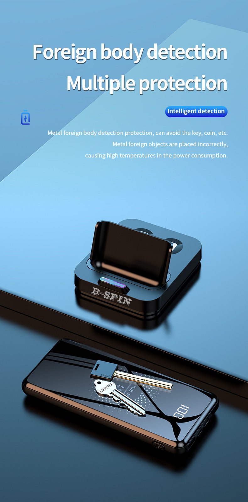 2 in 1 Fast charger Duo Wireless Power Bank and Charging Dock for phone Earpod B-SPIN PTY LTD