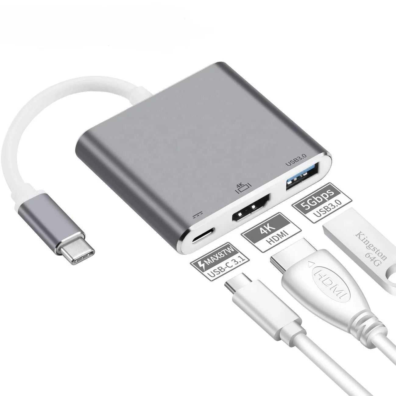 3 in 1 Hub For MacBook and Windows