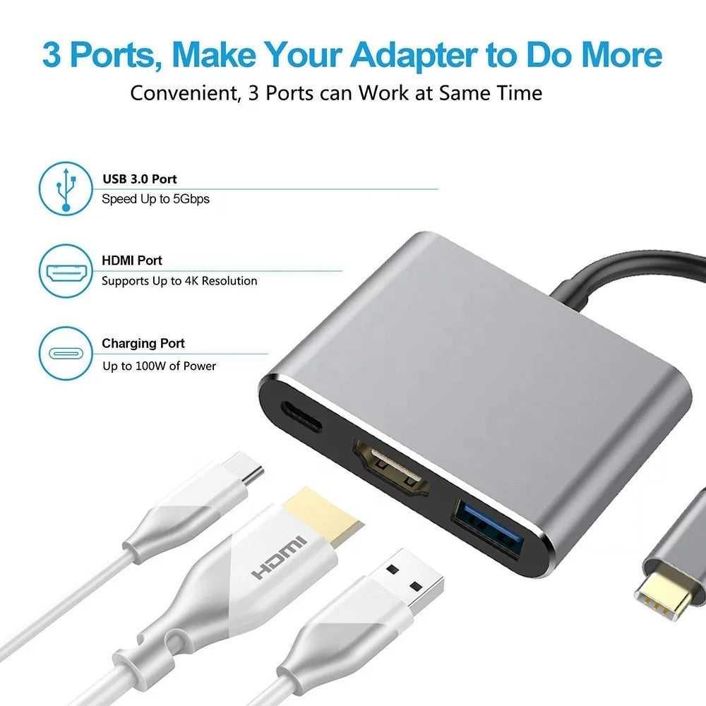 3 in 1 Hub For MacBook and Windows