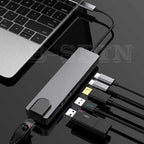 6 in 1 USB C HUB to Multi USB 4K HDMI Adapter Dock MacBook/Windows USB-C 3 port