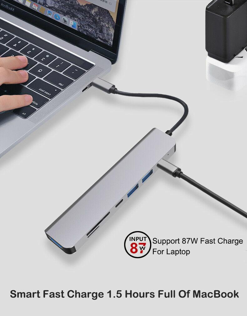 7 in 1 USB-C Type C HD Output 4K HDMI USB Adapter HUB For MacBook Pro & Windows B-SPIN PTY LTD