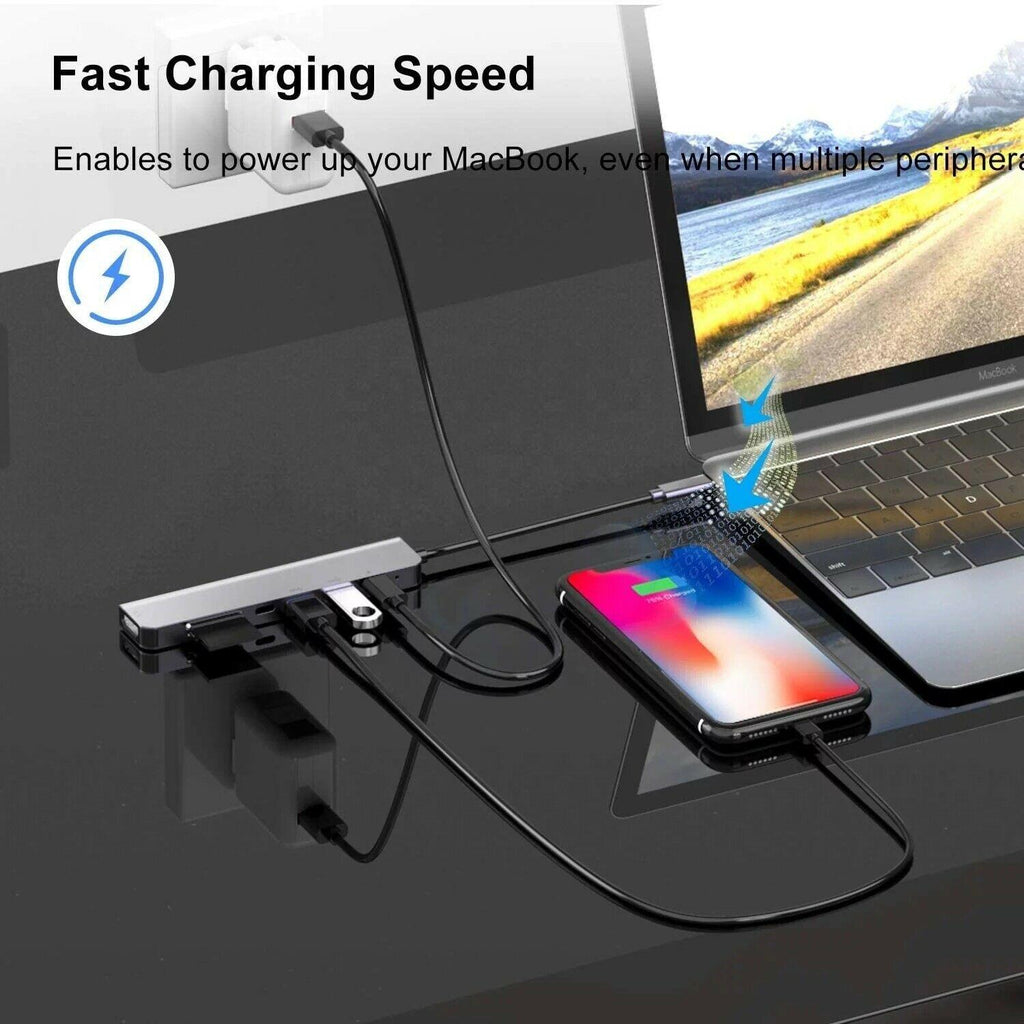 7 in 1 USB-C Type C HD Output 4K HDMI USB Adapter HUB For MacBook Pro & Windows B-SPIN PTY LTD