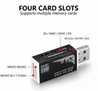 All in One Aluminium Multi Card Reader SDHC SDXC Micro SD Memory Stick 2.0 Flash
