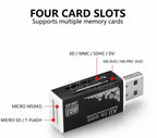 All in One Aluminium Multi Card Reader SDHC SDXC Micro SD Memory Stick 2.0 Flash