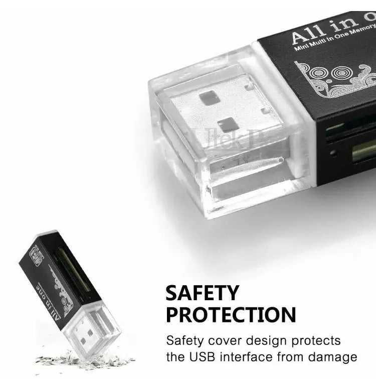 All in One Aluminium Multi Card Reader SDHC SDXC Micro SD Memory Stick 2.0 Flash