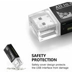 All in One Aluminium Multi Card Reader SDHC SDXC Micro SD Memory Stick 2.0 Flash