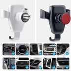 Fast Charger With Qi Wireless Car Holder Gravity Mount Universal Compatibility