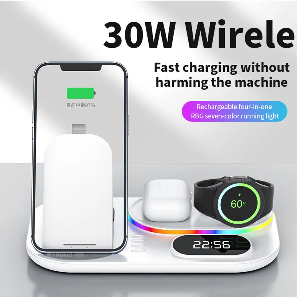 30W 4 in 1 Wireless Fast Charging Station for Samsung Galaxy Watch 5/Pro/4/3 B-SPIN PTY LTD