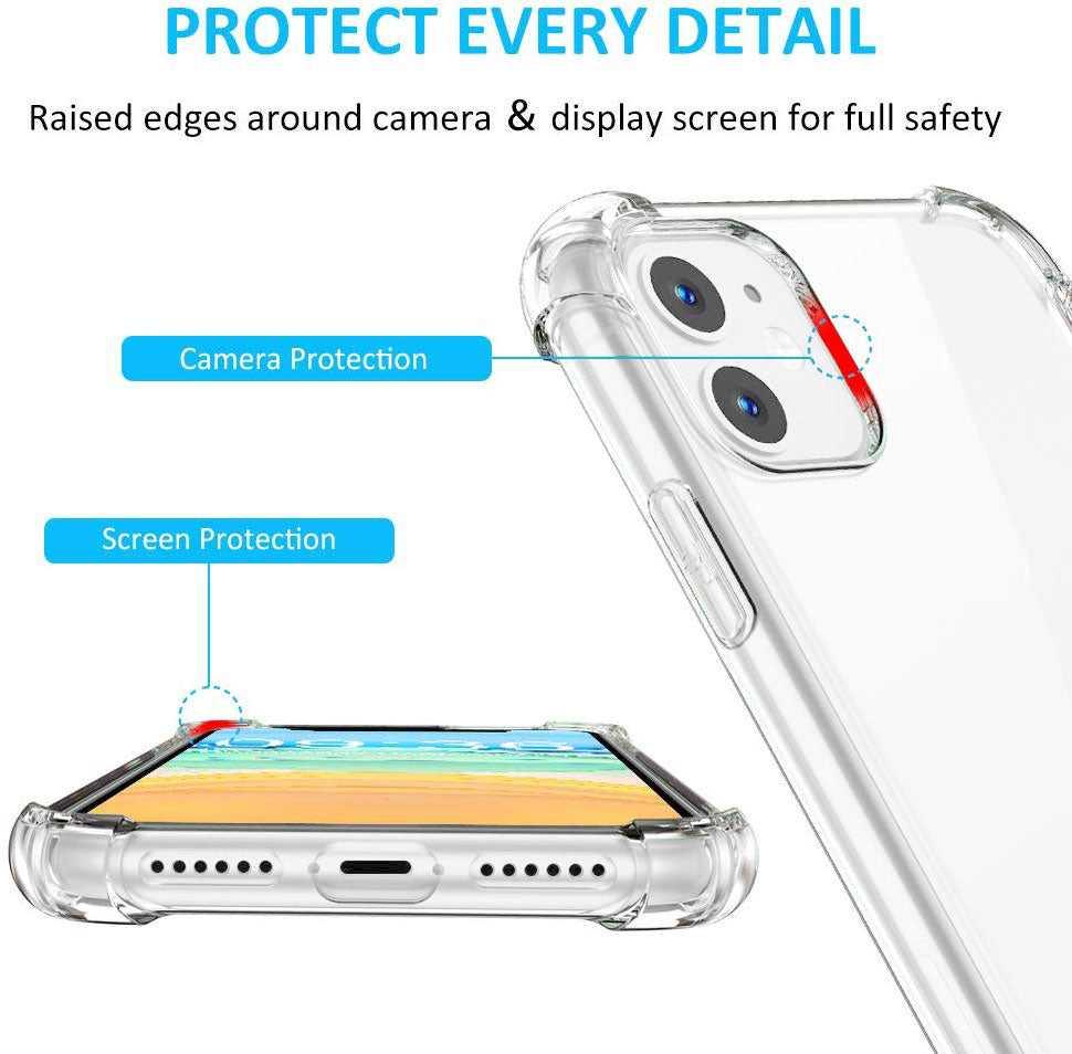 Clear Phone Case Shockproof Soft Anti-knock For iPhone & Samsung