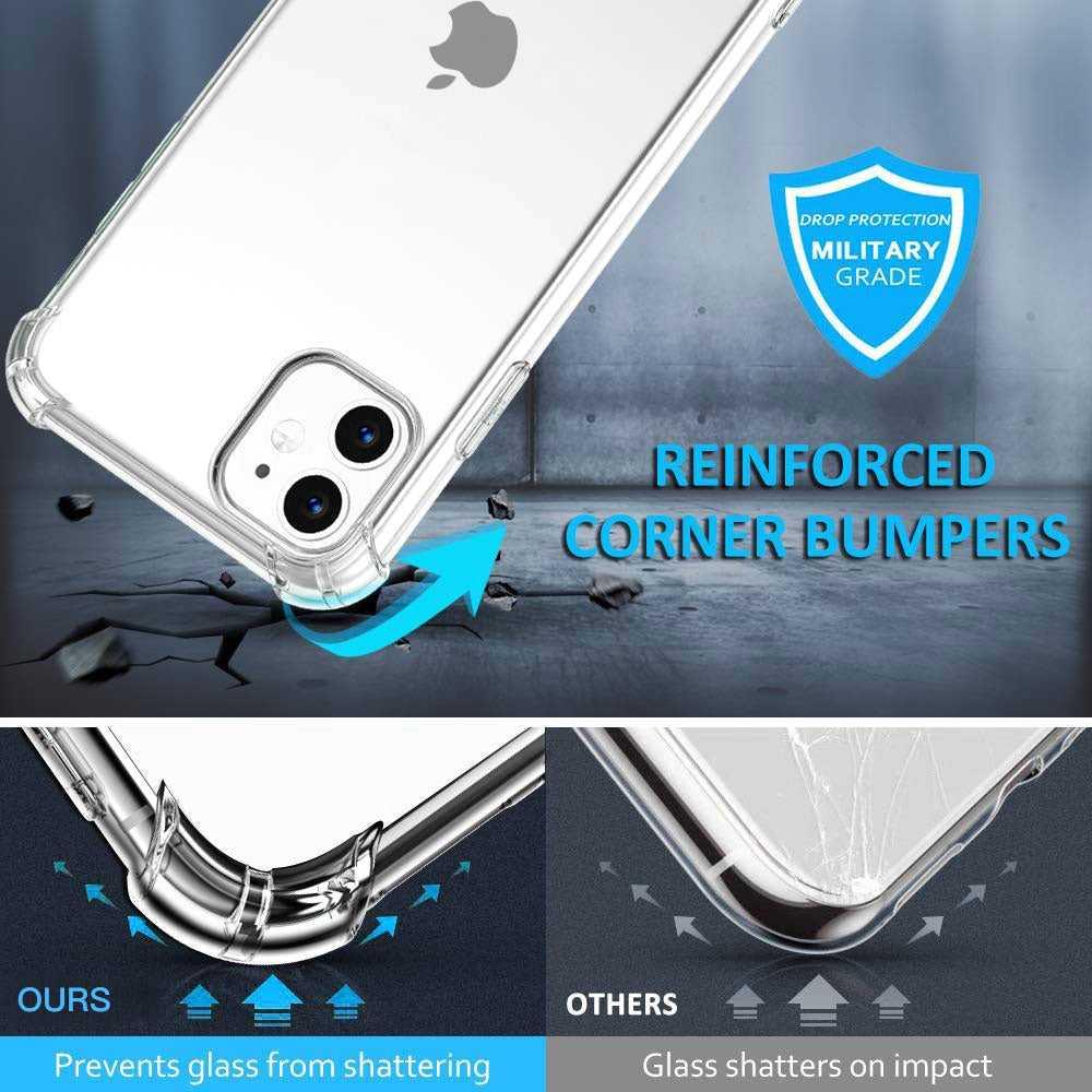 Clear Phone Case Shockproof Soft Anti-knock For iPhone & Samsung