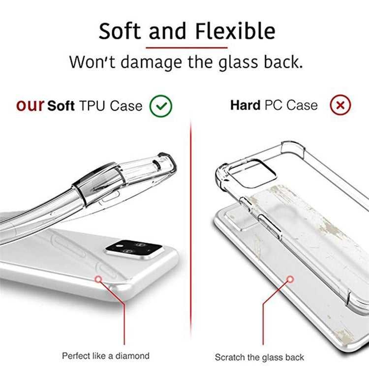 Clear Phone Case Shockproof Soft Anti-knock For iPhone & Samsung