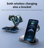 Magnetic Wireless Charger Stand 3 In 1 MagSafe Fast Charging Dock Station B-SPIN PTY LTD