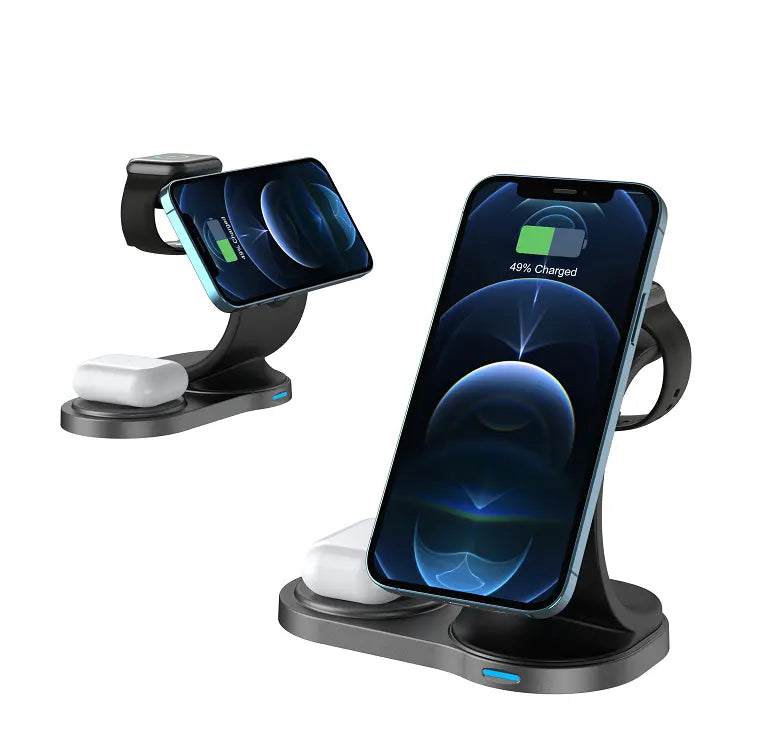 Magnetic Wireless Charger Stand 3 In 1 MagSafe Fast Charging Dock Station B-SPIN PTY LTD