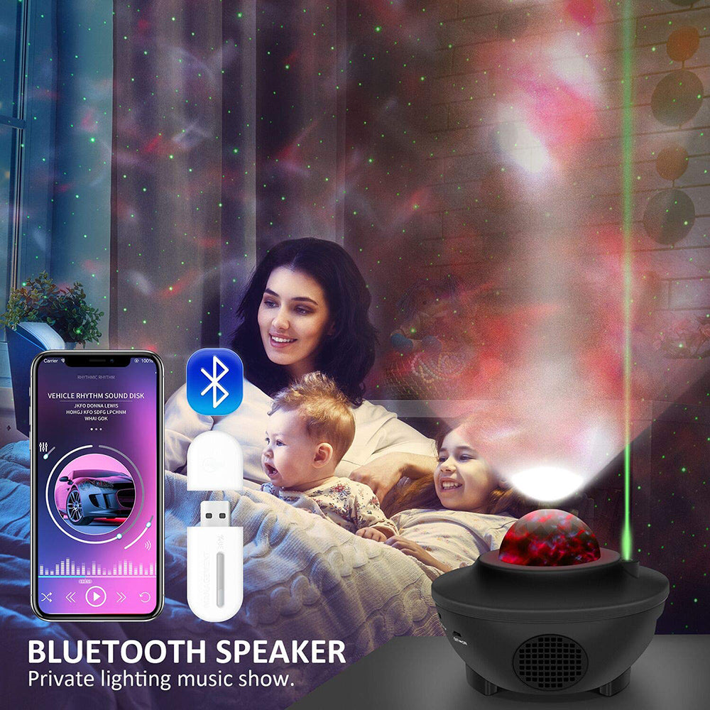 Galaxy Starry Night Lamp LED Star Projector Night Light Ocean Wave Projector