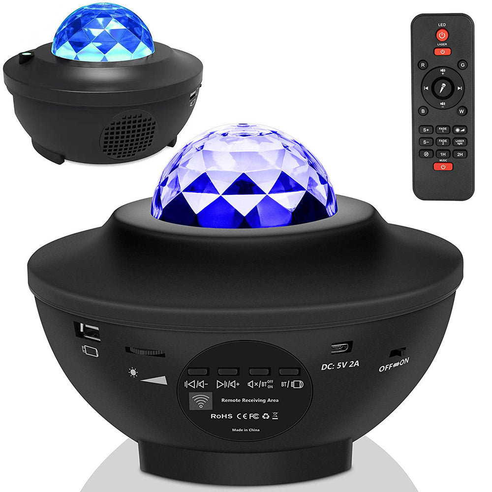 Galaxy Starry Night Lamp LED Star Projector Night Light Ocean Wave Projector