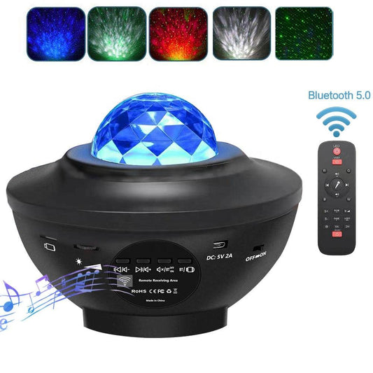 LED Star Projector Night Lamp Galaxy Starry Night Light, Ocean Wave Projector With Music Sterren Speaker Remote Control B-SPIN PTY LTD