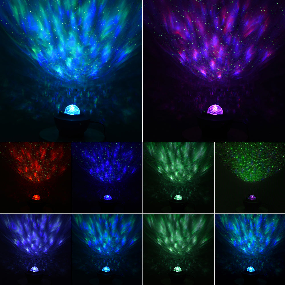 Galaxy Starry Night Lamp LED Star Projector Night Light Ocean Wave Projector