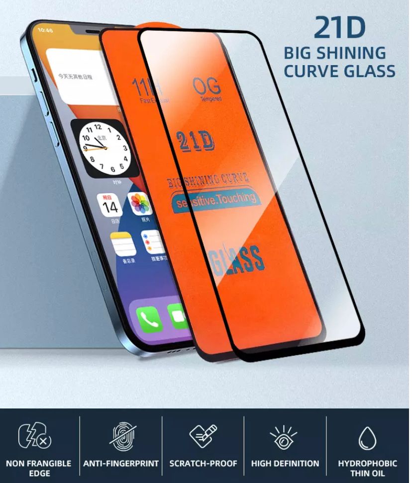FULL Cover Tempered 21D Glass Screen Protector For iPhone XR 11 12 13 14 Pro Max B-SPIN PTY LTD
